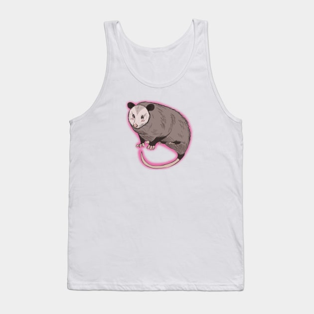 Shy Possum Tank Top by claudiecb